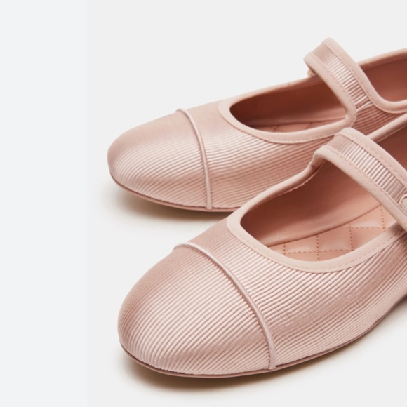 Steve Madden DORY Blush Satin Mary Jane Ballet Shoes - Picture 3 of 7